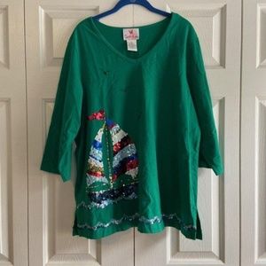 🔥 3 for $15 -Quacker Factory sequined top